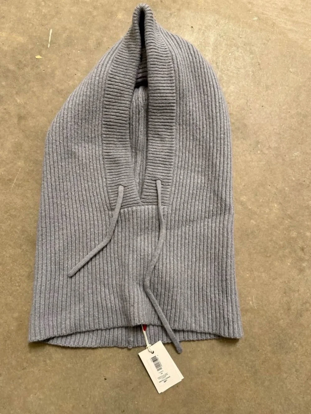 Aritzia Light Gray Ribbed Merino Wool Hood